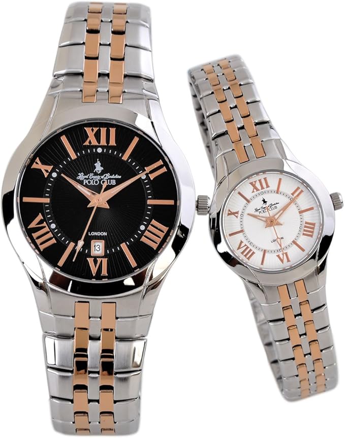 polo club 保罗 情侣手表 高端级商务情侣夜光日历手表 钢带 pl121